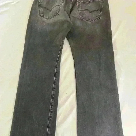 Unisex Original Levi’s 501 Black Denim Jeans  5 Pocket Design 36x30 - Picture 3 of 13